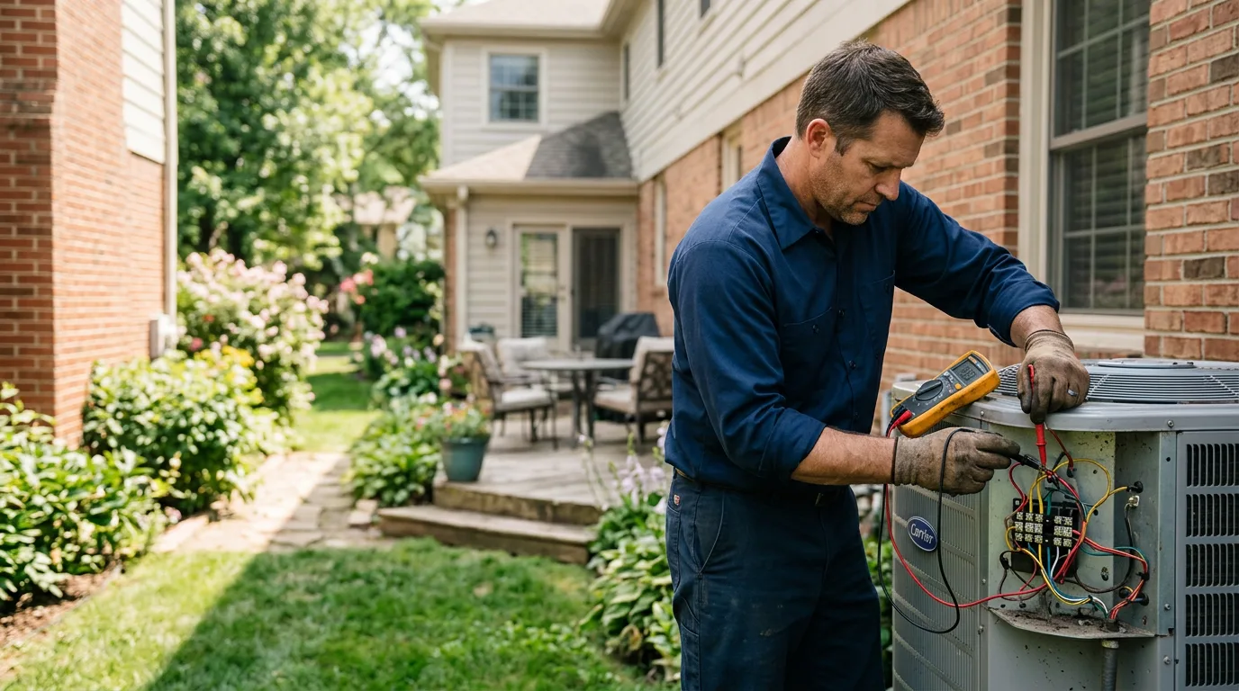 HVAC technician working near Wilmore, KY
